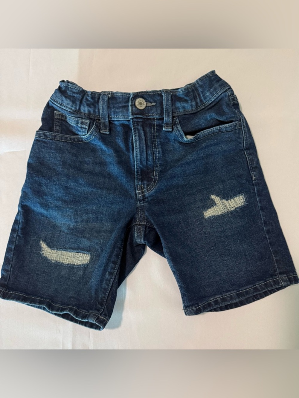 Old Navy Dark Blue Distressed Denim Shorts